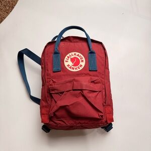 Fjallraven Kånken Deep Red and Navy Backpack
